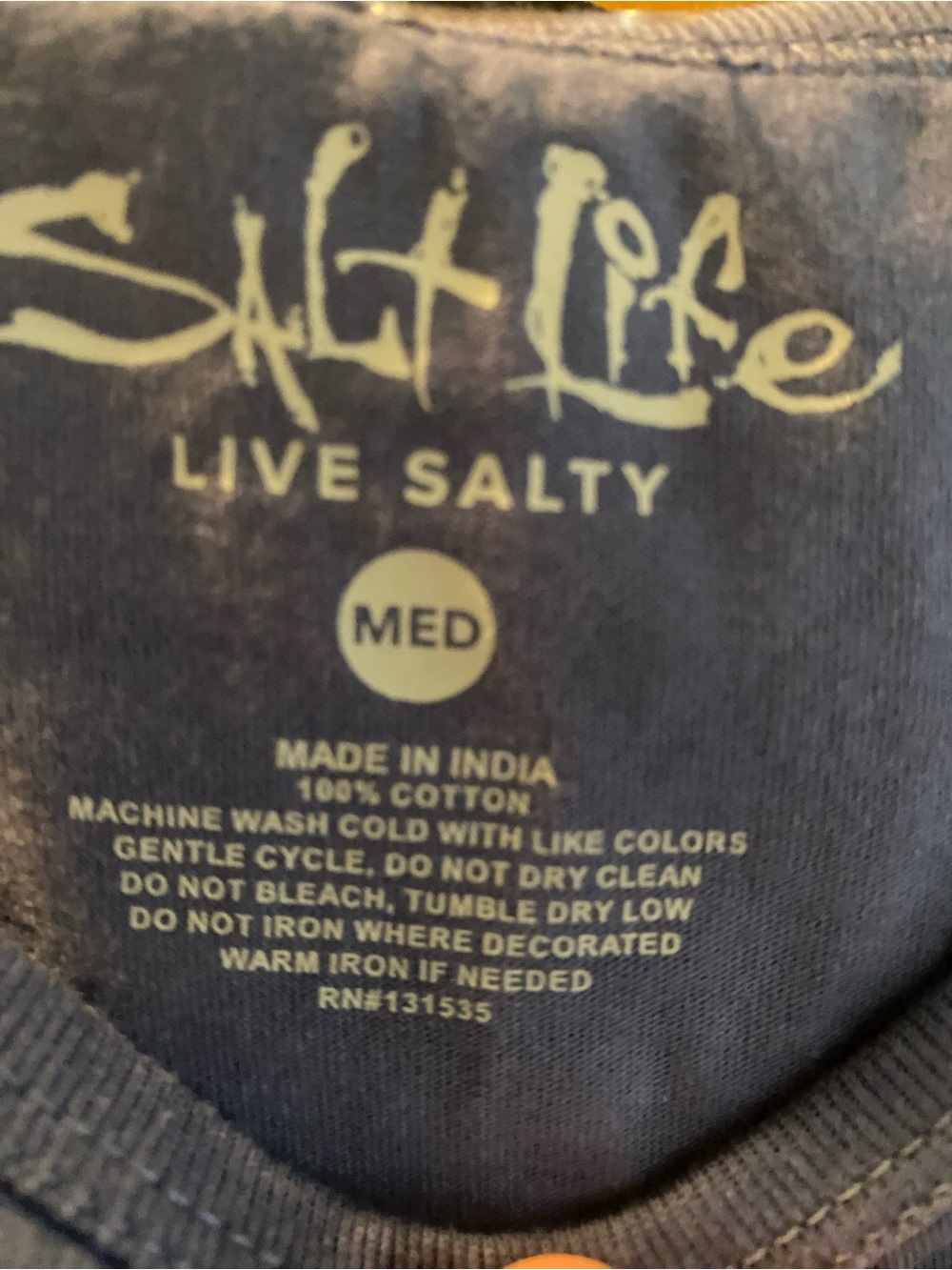 Salt Life Men’s Steel Blue Chasing Tail Design Tank Top NWT Size M - Picture 4 of 6